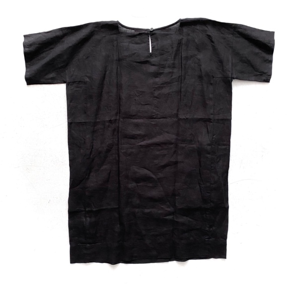 Eileen Fisher Nwt Organic Handkerchief Linen Round Neck Knee Length Dress XL - Picture 3 of 4